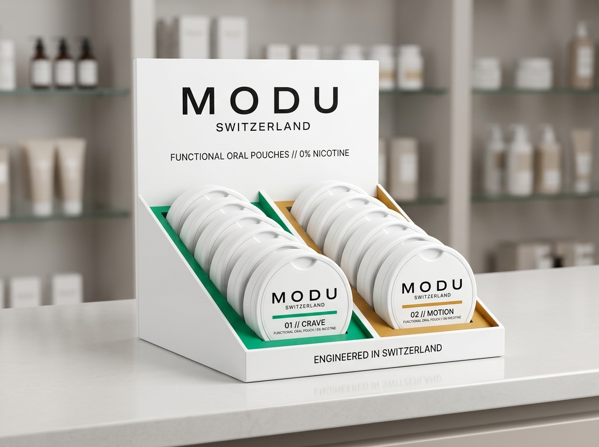 MODU 12-Canister Counter Display Unit (CDU) für Schweizer Apotheken